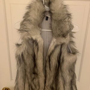 Faux fur vest
